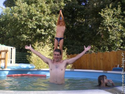Gwen et son filleul Th&eacute;o l'acrobate